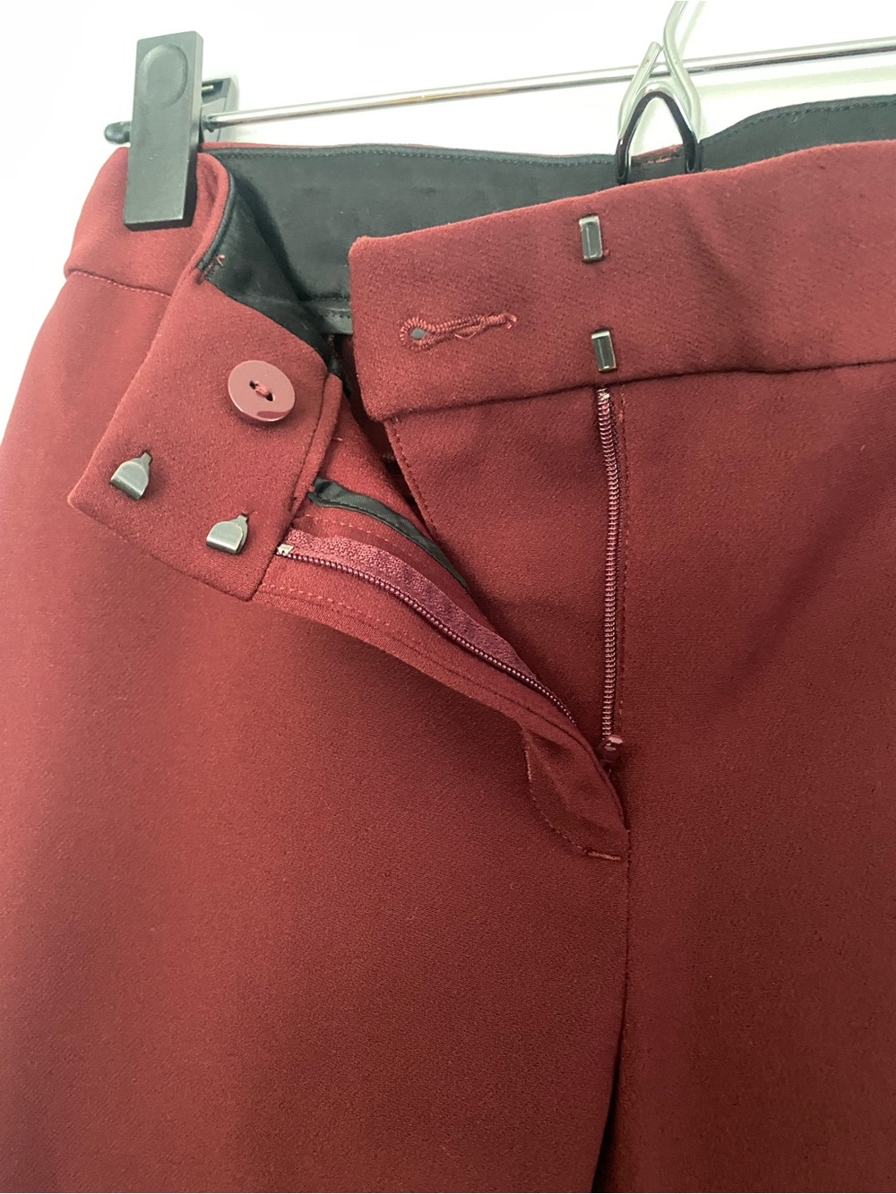 Express Women's Burgundy Skinny Ankle Pants - Picture 5 of 6